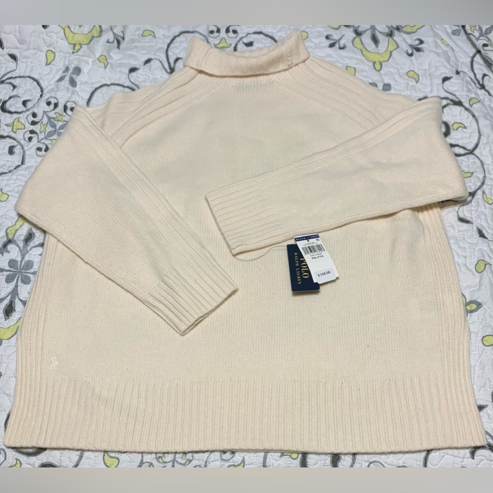 Polo by Ralph Lauren Cream Cowl Neck Sweater